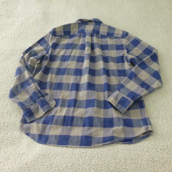 Vineyard Vines Shirt Mens Medium Slim Longshore Plaid Check Flannel Gray Blue - Picture 2 of 7